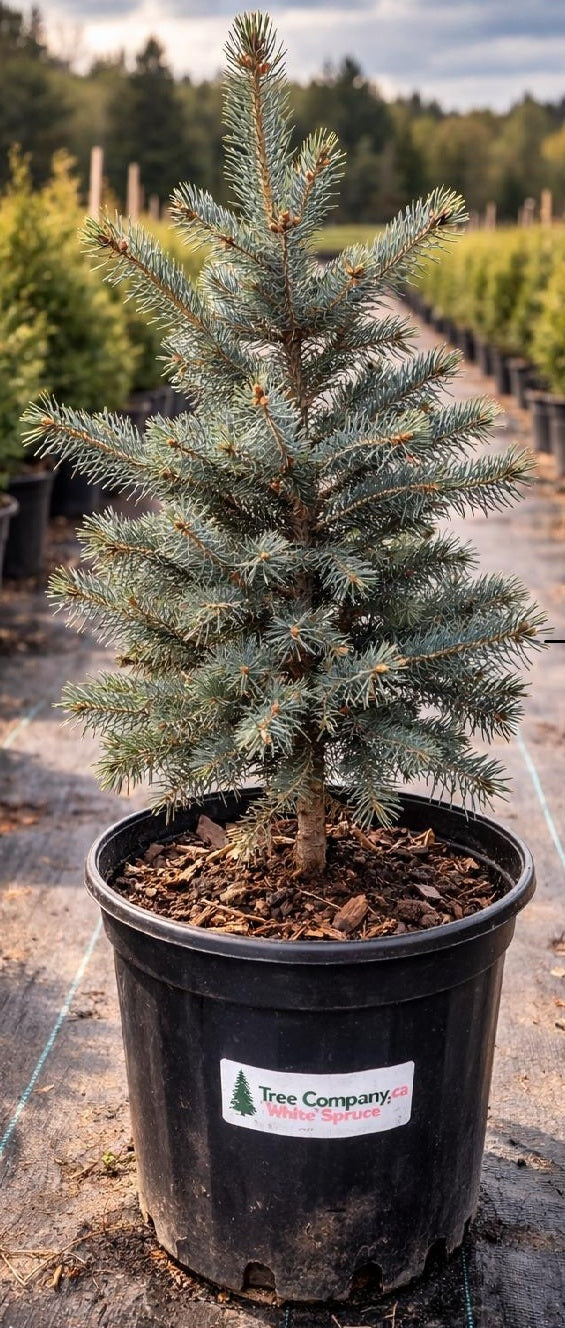 Potted White Spruce Tree